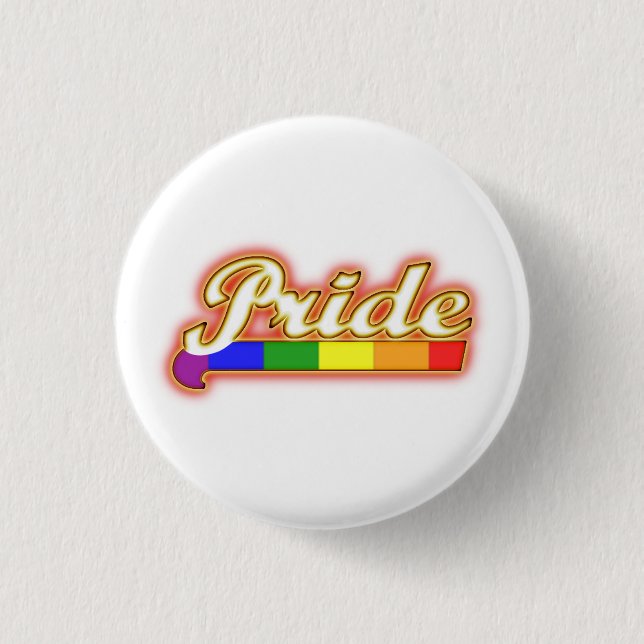 Bóton Redondo 2.54cm Orgulho Gay Glowing Pride (Frente)