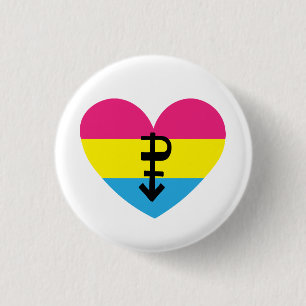 Bóton Redondo 2.54cm Orgulho Pansexual