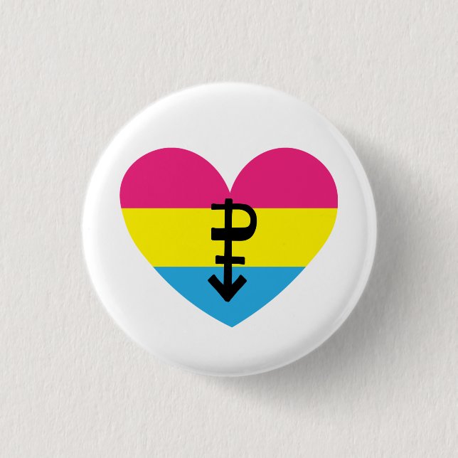 Bóton Redondo 2.54cm Orgulho Pansexual (Frente)
