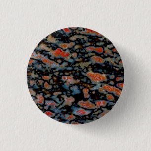 Bóton Redondo 2.54cm Osso do Dinossauro Petrificado Colorido