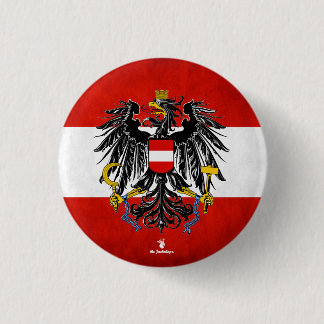 Bóton Redondo 2.54cm "Österreich: 1918/heute - Flagge mit Wappen...
