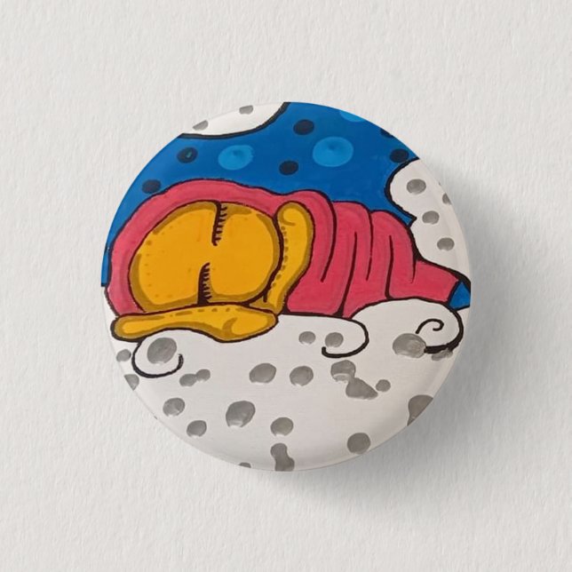 Bóton Redondo 2.54cm Ouro (Frente)