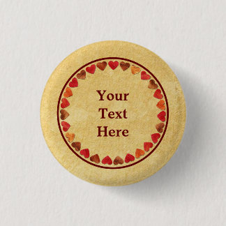 Bóton Redondo 2.54cm Outonos do outono em papel antigo