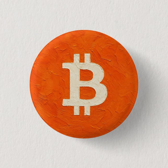 Bóton Redondo 2.54cm Padrão Bitcoin (Óleo, Estilo: 4) (Frente)