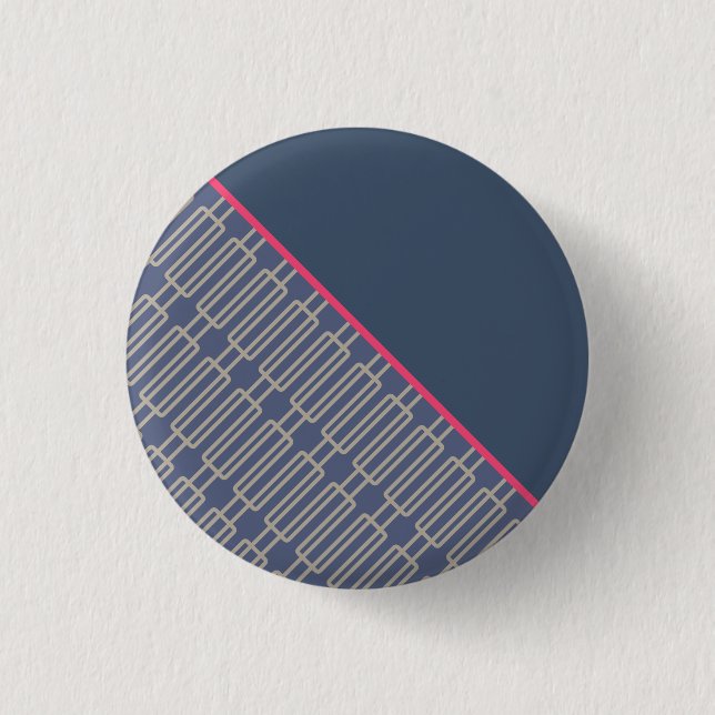 Bóton Redondo 2.54cm Padrão de Abstrato geométrico 3 (Frente)