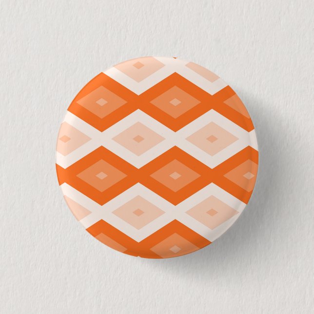 Bóton Redondo 2.54cm Padrão de diamante de laranja (Frente)