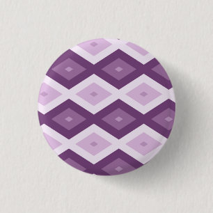 Bóton Redondo 2.54cm Padrão de diamante roxo