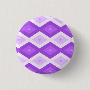 Bóton Redondo 2.54cm Padrão de diamante roxo brilhante