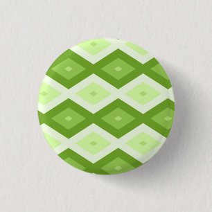 Bóton Redondo 2.54cm Padrão de diamante verde Chartreuse