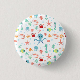 Bóton Redondo 2.54cm Padrão Sea World
