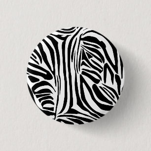 Bóton Redondo 2.54cm Padrão zebra