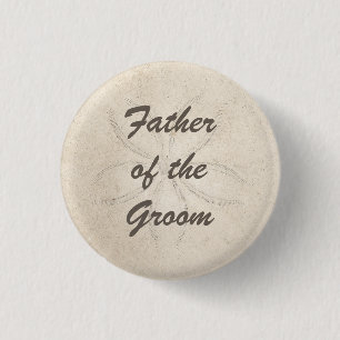 Bóton Redondo 2.54cm Pai da Serenidade de Praia do Botão do Groom