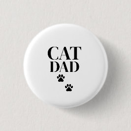 Bóton Redondo 2.54cm Pai de Gato Simples e Fofo