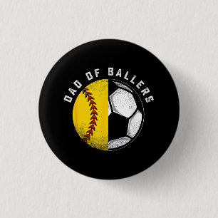 Bóton Redondo 2.54cm Pai dos Atletas Pai Filho Softbol Futebol Jogador