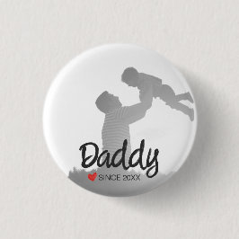Bóton Redondo 2.54cm Pai, primeiro dia de os pais, primeiro pai feliz