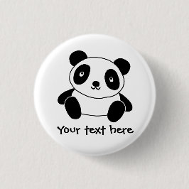 Bóton Redondo 2.54cm Panda bonito