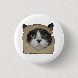Bóton Redondo 2.54cm Pão De Gato Com Pão