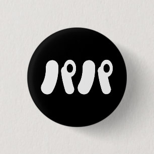 Bóton Redondo 2.54cm Papai パ パ japonês Língua Nihongo