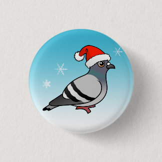 Bóton Redondo 2.54cm Papai noel bonito do pombo dos desenhos animados