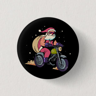 Bóton Redondo 2.54cm Papai Noel Travesso
