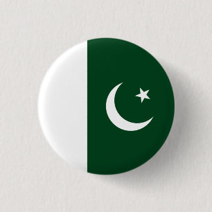 Bóton Redondo 2.54cm Paquistanês Flag, Flag of Pakistan