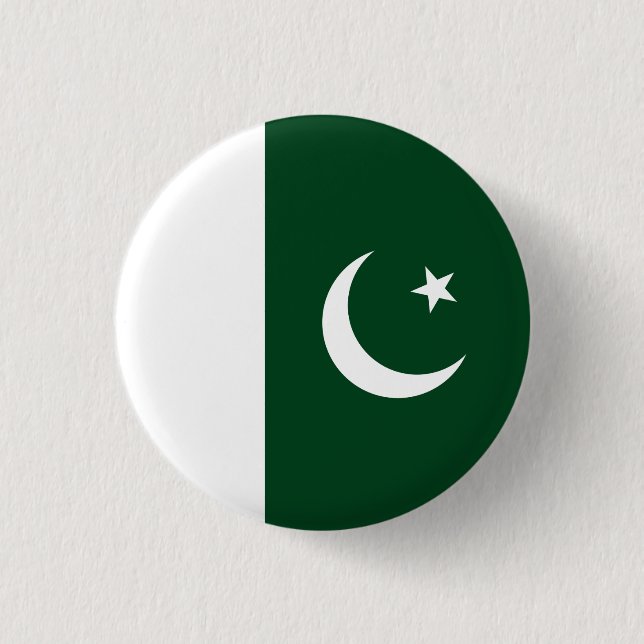 Bóton Redondo 2.54cm Paquistanês Flag, Flag of Pakistan (Frente)