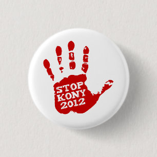 Bóton Redondo 2.54cm Parada 2012 de Kony Handprint Joseph Kony