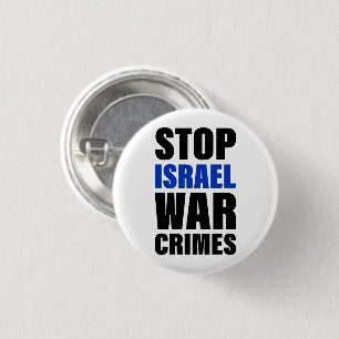 Bóton Redondo 2.54cm Parem os Crimes de Guerra de Israel Palestina Li