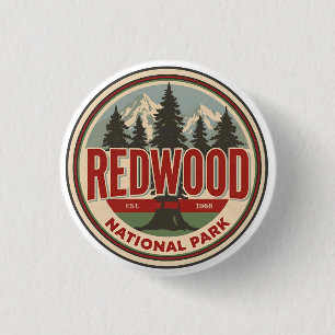 Bóton Redondo 2.54cm Parque nacional estadual Redwood, Califórnia Coste