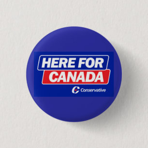 Bóton Redondo 2.54cm Partido conservador - aqui para Canadá