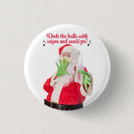 Bóton Redondo 2.54cm Passe os corredores com arcos e Papais noeis de sa