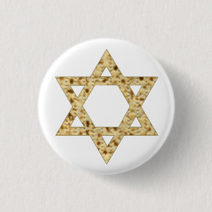 Bóton Redondo 2.54cm Passover Matzoh Star de David