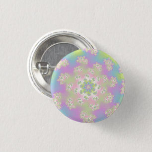 Bóton Redondo 2.54cm Pastel Floral Sprinkles