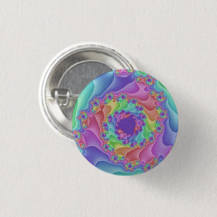 Bóton Redondo 2.54cm Pastel Rainbow Spiral