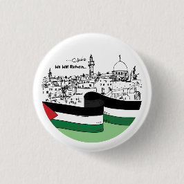 Bóton Redondo 2.54cm Patrimônio Palestiniano e Esperança: Voltaremos