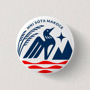 Bóton Redondo 2.54cm Patriotic Estado de Minnesota