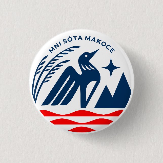 Bóton Redondo 2.54cm Patriotic Estado de Minnesota (Frente)