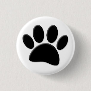Bóton Redondo 2.54cm Pawprint do Cão