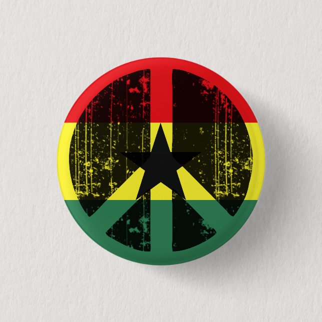 Bóton Redondo 2.54cm Paz em Ghana (Frente)