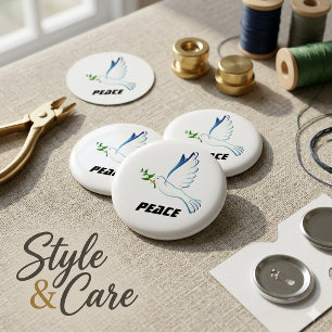 Bóton Redondo 2.54cm Peace Toddler Tops & T-Shirts