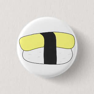 Bóton Redondo 2.54cm Peça de Sushi Omelete de Ovo Tamago