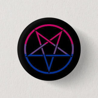 Bóton Redondo 2.54cm Pentagram bissexual invertido da bandeira