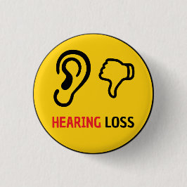 Bóton Redondo 2.54cm percepção de perda de audição