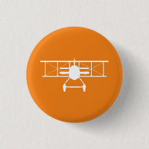 Perfil do avião branco no plano de fundo laranja