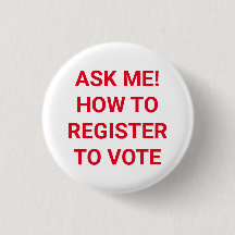 Pergunte-me como se registrar para votar vermelho 