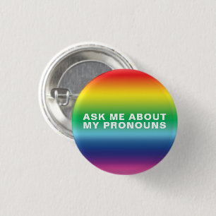 Bóton Redondo 2.54cm Pergunte-me o orgulho gay Lgbtq do arco-íris do m