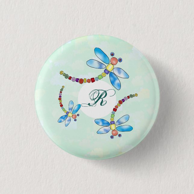 Bóton Redondo 2.54cm Perlenlibelle, personalisiert (Frente)