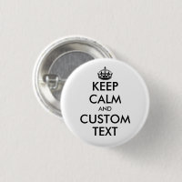 Personalizado Mantenha calma e carregar em um pino