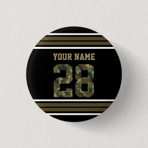Bóton Redondo 2.54cm Personalizado Número de Camuflagem 28 Personalizad
