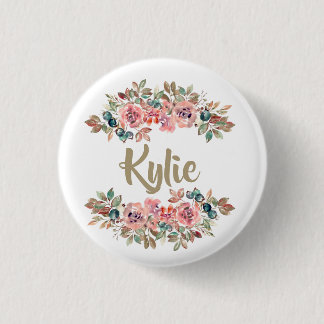 Bóton Redondo 2.54cm Personalized Name Button | Custom Gifts for Her
